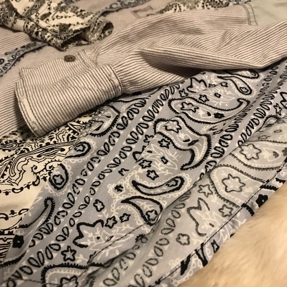 Free People All Patched Up Chambray Button Down - Picture 7 of 7